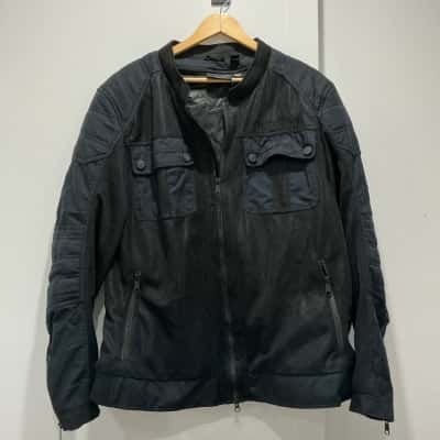 Harley Davidson Mens  Size XL Front Zipper Black  / Navy Blue 