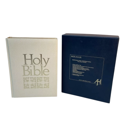Holman Family Bible - Boxed - White Leather Cover