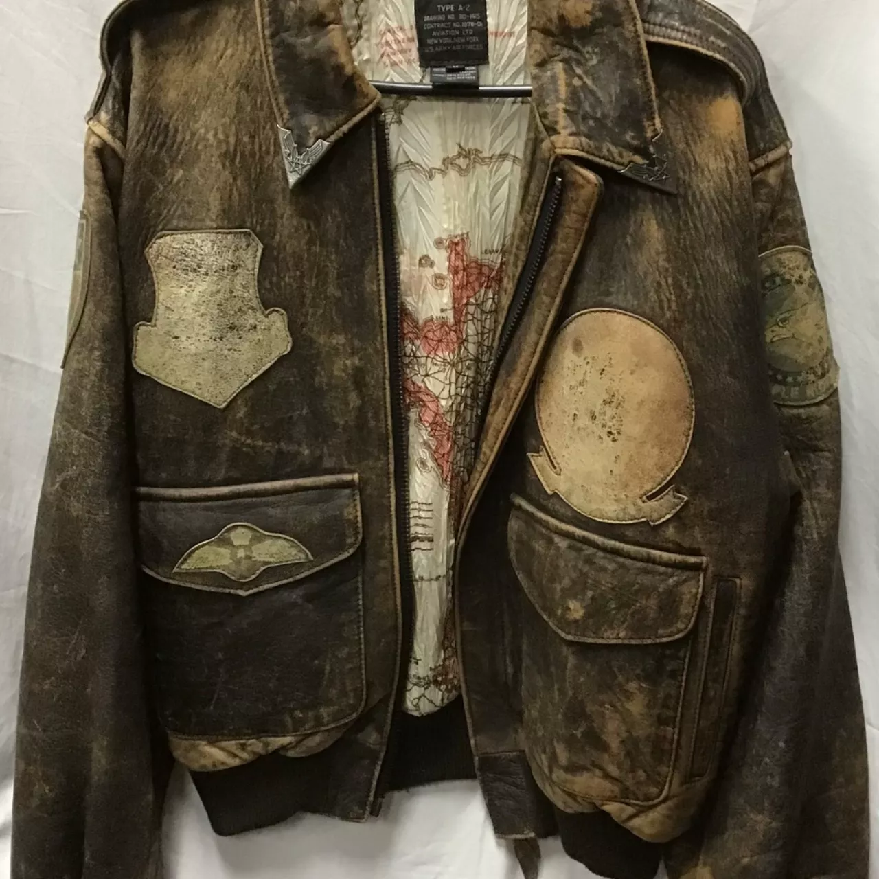 Avirex] 80s Type A-2 / A2 leather jacket 'VP-21 ; Spade A' Genuine