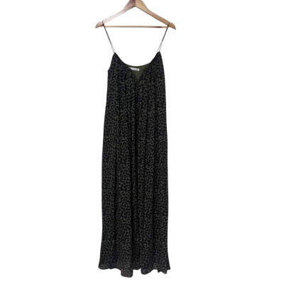 Camilla & Marc Silk Tatami Size 8 Full Maxi Dress Animal print / Khaki 