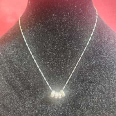 Silver 925 Stamped Necklace - EUC