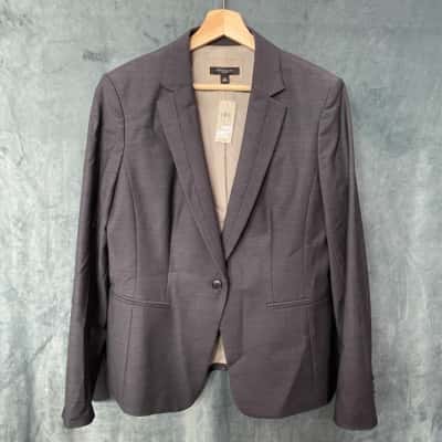 Ann Taylor Womens  Size 14 Suit Jacket Grey 