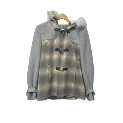 Forever New Womens  Size 12 Hooded Jacket Brown / Grey 