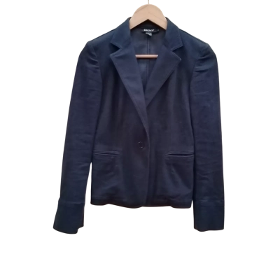 Women's DKNY Black  Denim Blazer Size 2 