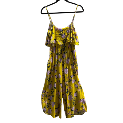 Cotton On Womens Size S Strappy Jumpsuit Floral / Multicoloured / Mustard 