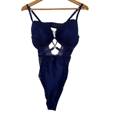 Bras N Things Size 14 Blue Bodysuit 