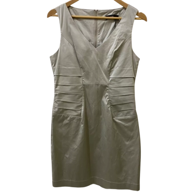 Cue Womens Size 12 Mini Dress Silver 