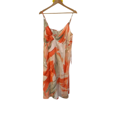 BNWT H&M Womens  Size L Orange / Pattern Dress