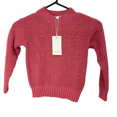 Seed Heritage Kids Knit Sweater in “Berry” Size 5