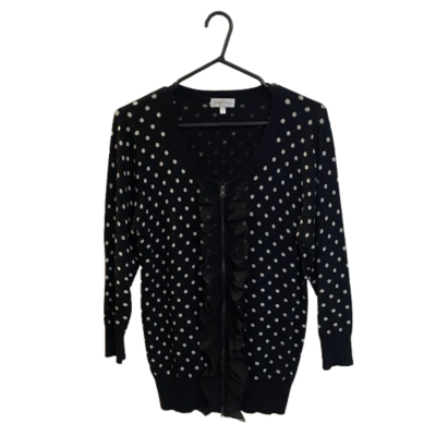 Grace Hill Polka Dot Zip Up Size 10