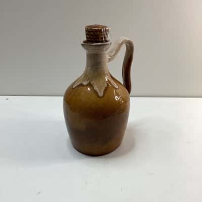 Vintage Polish Ceramic Stoneware Decanter
