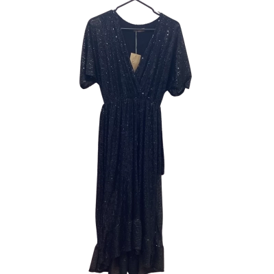 La Strada Womens Size 10 Black Short Sleeve Sequin Dress