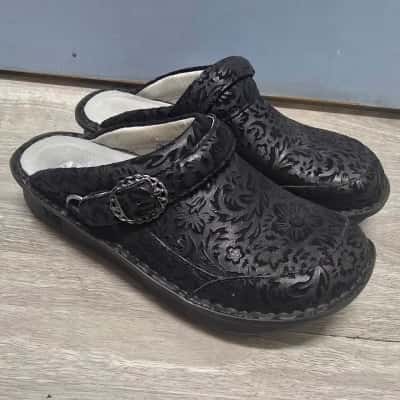  Alegria Womens  Size 38 Sandals / Wedges Black  