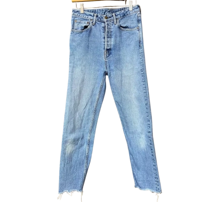 Bassike Womens Size 27 Blue High Rise Jeans