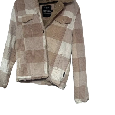 ringers western  Women's  Size 10 Open Jacket Beige / Brown / Checked / White 