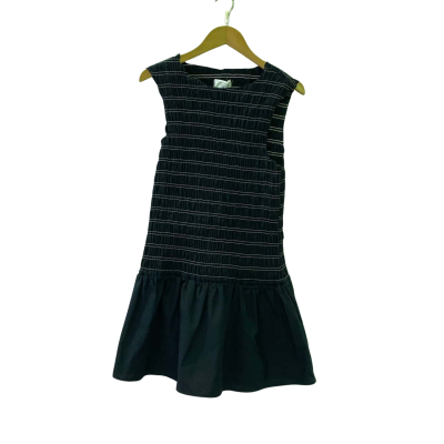 Subtitled Womens  Size L Midi Dress Navy Blue / Striped / White 