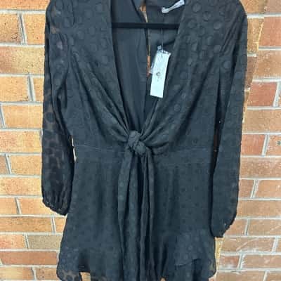 Sheike Womens  Size 14 Black  Dobby Dress 
