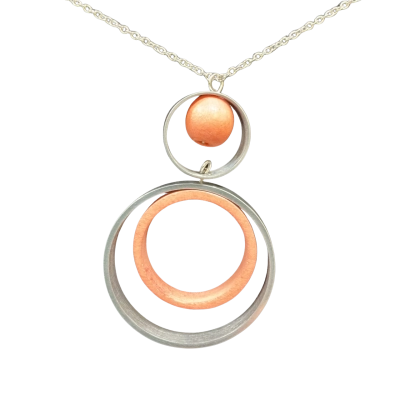  Womens Necklace Silver Coloured with coral wooden embellishments RRP: $50