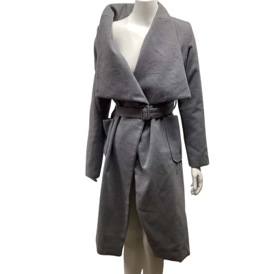Indikah - Womens  Size 8 Trench Coat Grey 