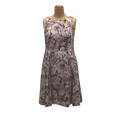 Review Floral A-Line Dress  Size 14 Mauve 