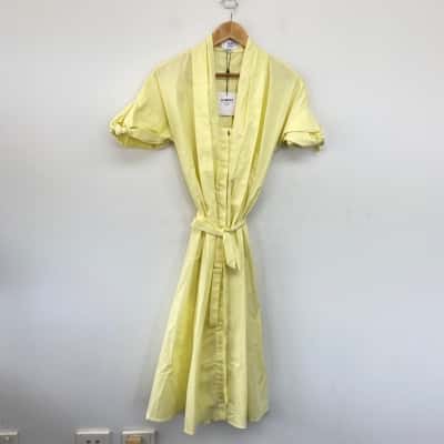 O.P. On Park Lemon Florence Midi Dress  Size 10