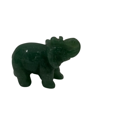 Marble Elephant Statue Green