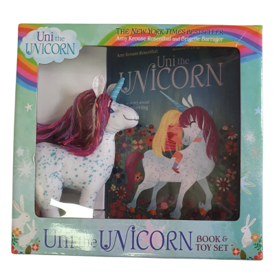 Uni The Unicorn Book & Toy Boxed Set - New In Box