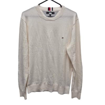 Tommy Hilfiger - Premium Cotton Jumper - White - Size Large. 