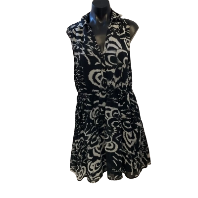 Portmans Womens  Size 14 Casual Dress Black  / Pattern / White 