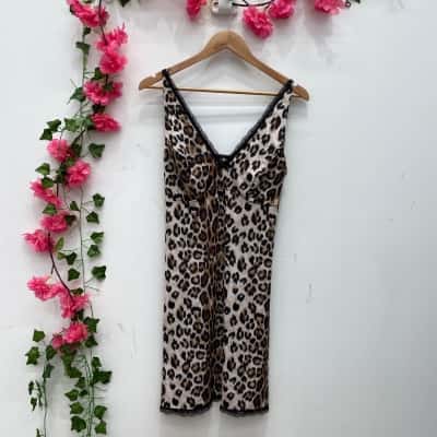 Peter Alexander Womens Pyjamas Size L Leopard print / Black  / Brown 