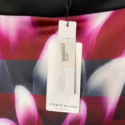 Staple the Label Womens  Size 10 Pencil Skirt Black  / Pattern / Pink  