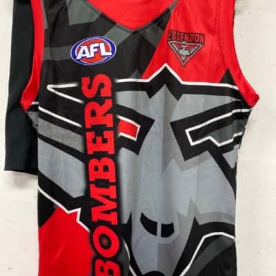 Essendon AFL Kids  Size 14 Shorts / Sport Top Black  / Red 