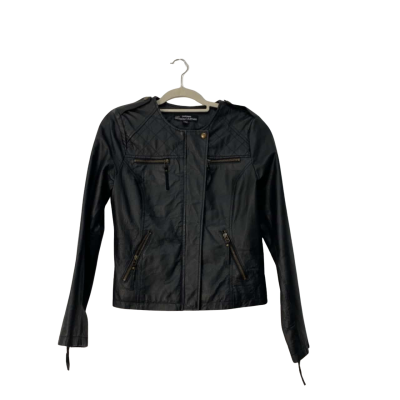 Just Jeans Womens Leather Jacket Size 12 Black  