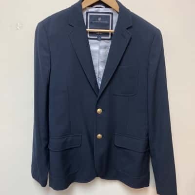 Tommy Hilfiger Mens  Size 40 Blazer Blue / Navy Blue / Striped / White 