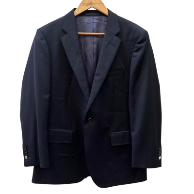 Suit Supply Mens Size 40 Black Wool Suit Jacket