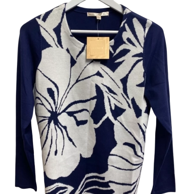 Noni B Womens  Size M Knit Print Jumper Navey / White Blazer