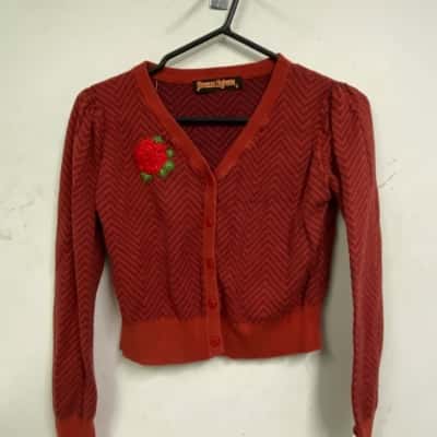 Princess Highway Womens  Size 8 Button-down Cardigan Red 