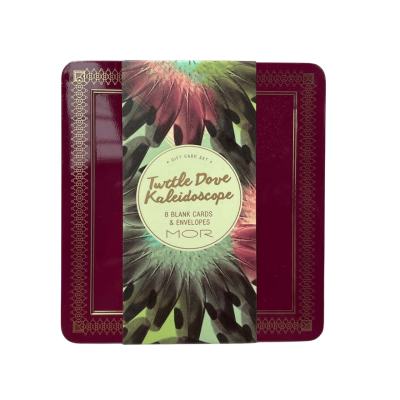 MOR Turtle Dove Kaleidoscope Cards & Envelopes Set in Steel Presentation Tin - NEW