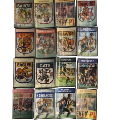 FULL SET OF 1992 AFL COLOURGRAMS X 16 CARDS VGC
