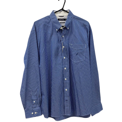 Nautica Mens  Size XXL Pinstriped shirt