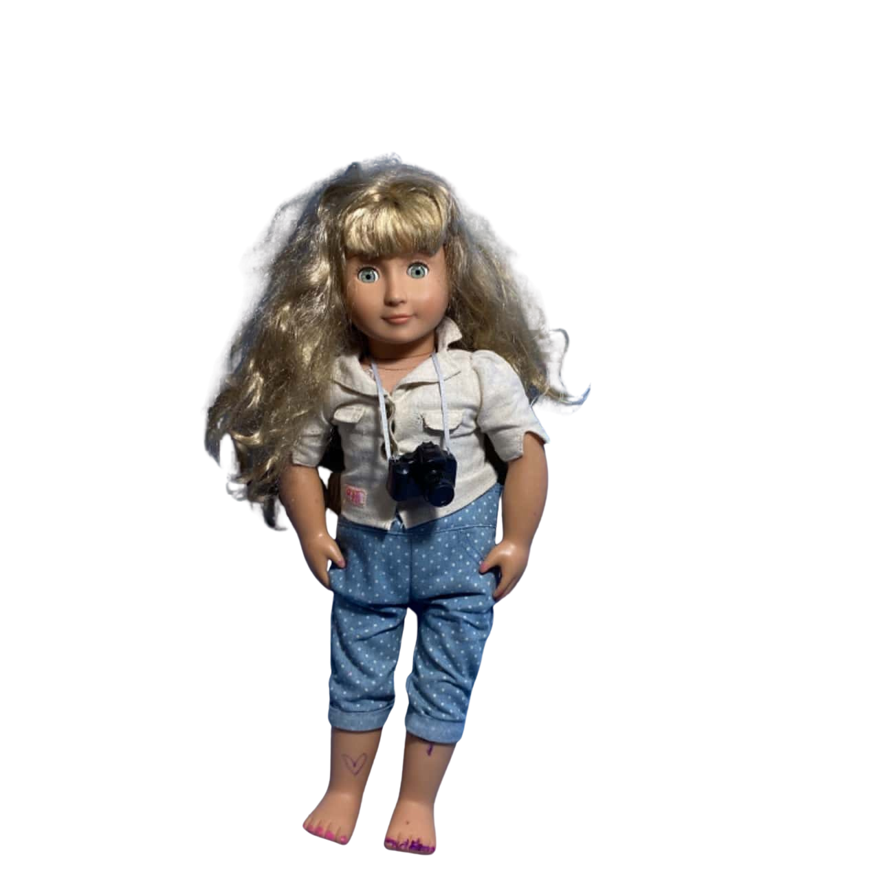 Toy Doll with Camera and Blond hair