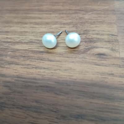 Pearly Earrings Stamped '925'