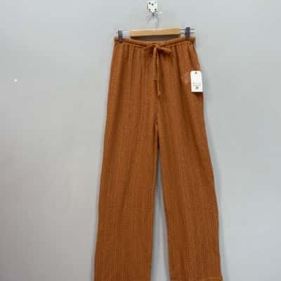 Billabong Womens  Size S Open weave beach Pants Brown 