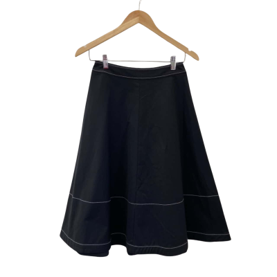 Veronika Maine Womens  Size 6 A-Line Skirt Black  / White 