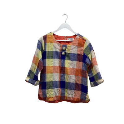MWU Womens Size S Colourful Checked Top with stunning buttons