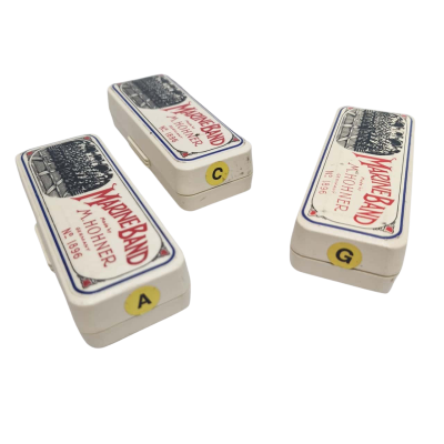 3x Vintage Honer 1896 Marine Band Harmonicas