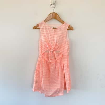 Country Road Kids Orange Pattern Cut Out Dress Size 5 
