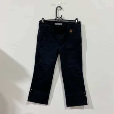 Anthea Crawford Australia Cropped Pants Womens  Size 12 Black  