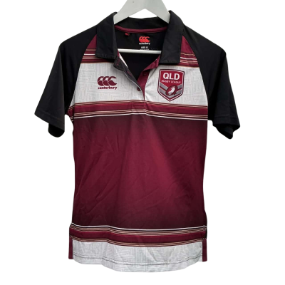 Canterbury Womens  Size 12 QLD State of Origin c2010 T-Shirt Maroon 