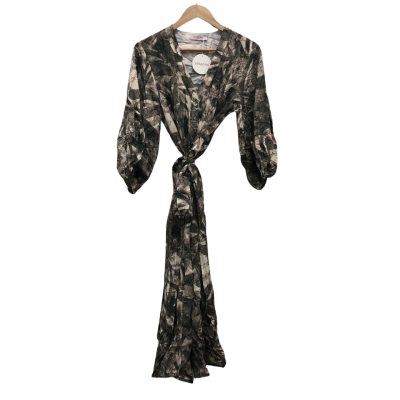 Serafina Womens  Size 12 Midi Dress Khaki / Multicoloured / Pattern BNWT$169 